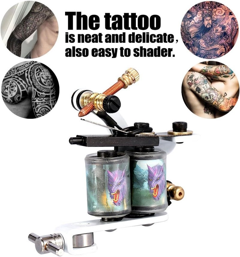 woobles Tattoo Machine Gun Shader Liner Professional Reel Film Coils Gun Frame for Shader Supply Equipment and Artists(#1) - Image 3